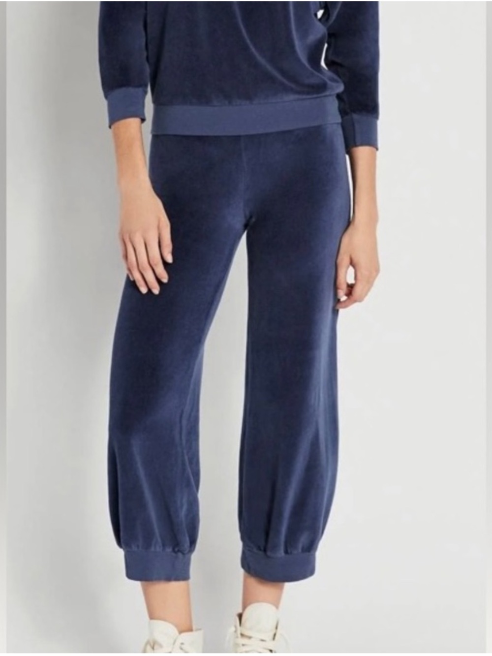 Suzi Kondi Cozy Blue Terry High Waist Harem Pants Size XL